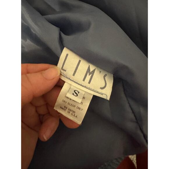 Vtg LIM'S Demin Jacket Womens Small Blue Patchwork Whimsygoth Art to Wear USA - Picture 7 of 8